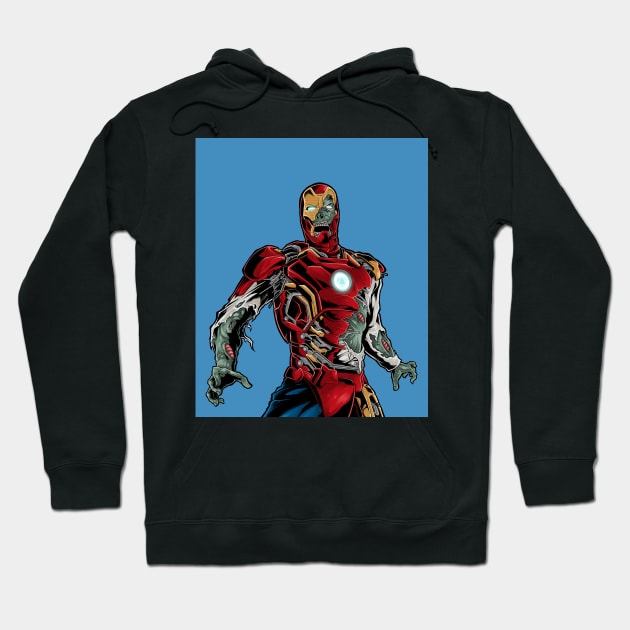 iron zombie Hoodie by TOSSS LAB ILLUSTRATION